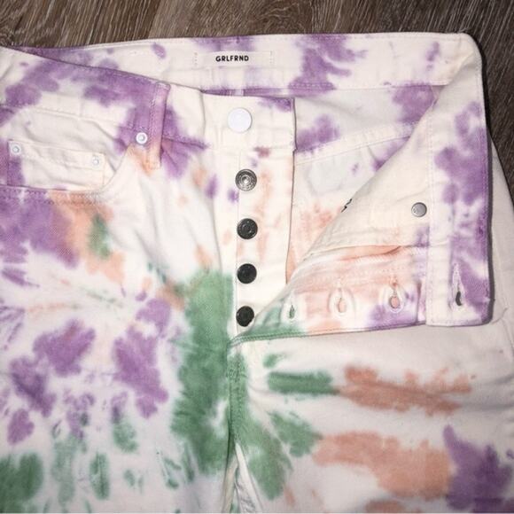 GRLFRND Karolina Tie Dye Skinny Jeans in Sugar Magnolia Size 25 NWOT - Picture 6 of 13